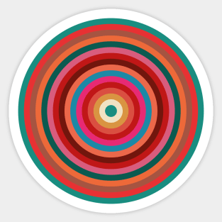 Pop Mod Circles #4 Sticker